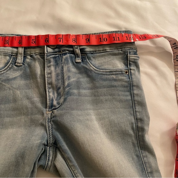 Abercrombie and Fitch Womens 25x26 Light Wash Denim Skinny Jeans Low Rise - Picture 9 of 12